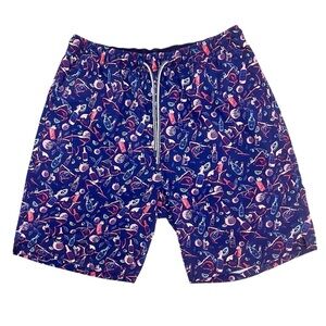 Peter Millar Seaside Recipe For Disaster Swim Trunks Medium Shorts Drawstring